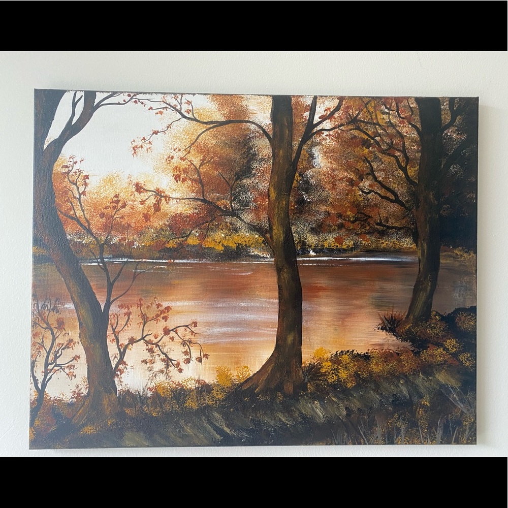 Forest landscape painting